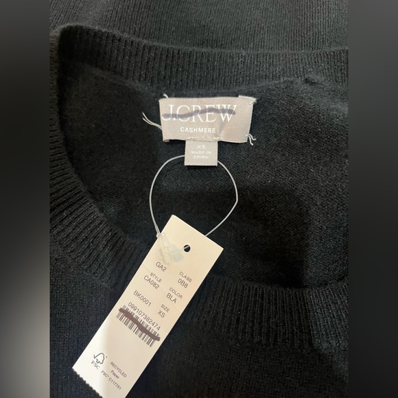 J.Crew NWT Cashmere shrunken T-shirt in black - Picture 9 of 9